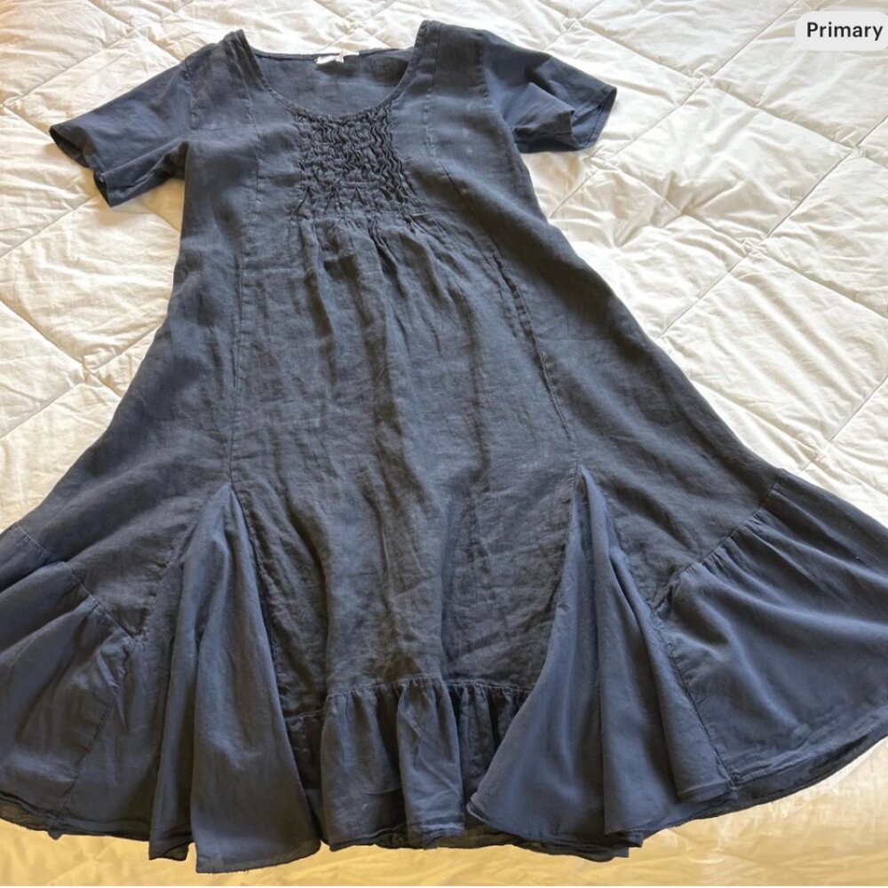 Couleur Lin linen dress Medium size 8-12.  made in italy